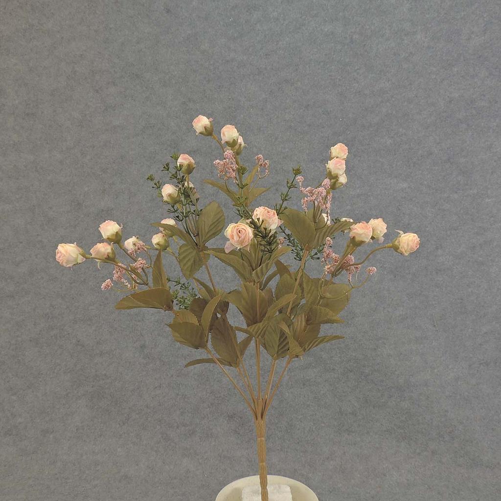 15.5" ROSE MINI BUSH X9 15 PINK