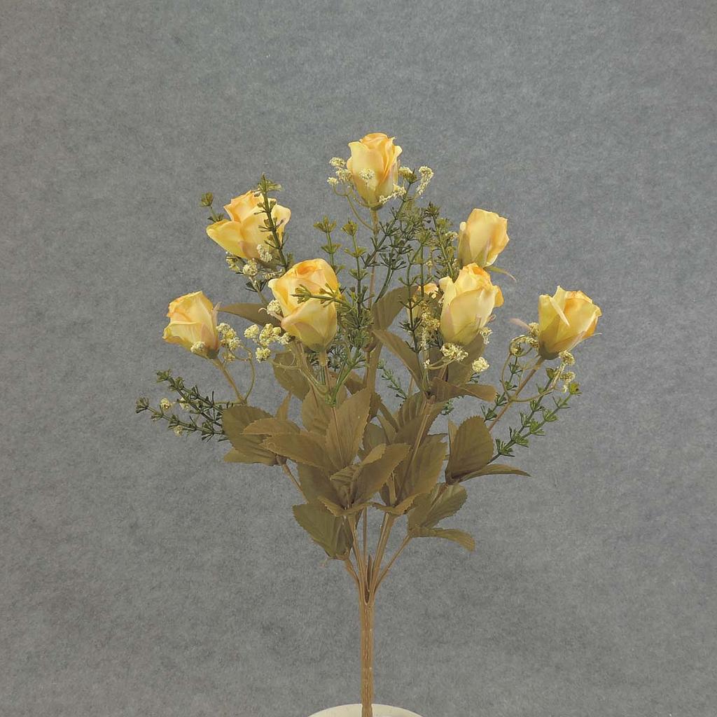 [SEF5016-YEL] 16" ROSE BUSH X9 YELLOW