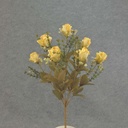 16" ROSE BUSH X9 YELLOW