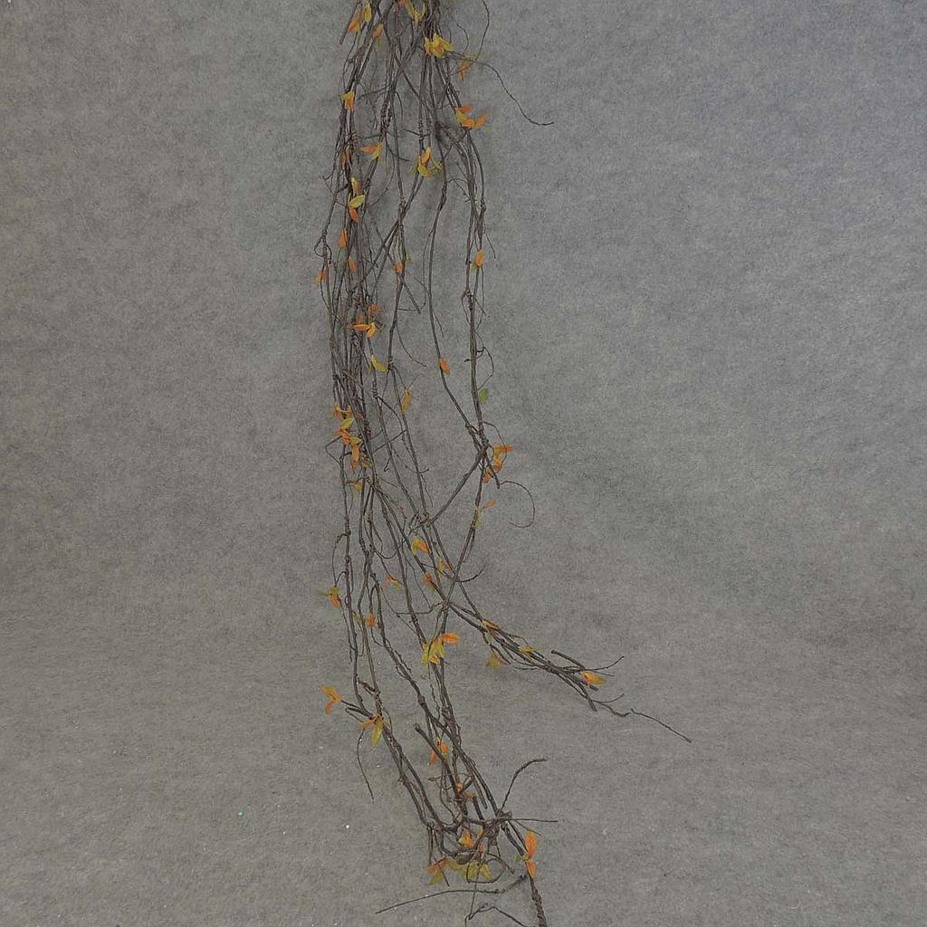 72" GARLAND TWIGw/ORANGE LEAVES