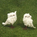 6" OWL PAIR OF 2 WHITE