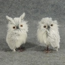OWL 5"H PAIR OF STANDING SILVER