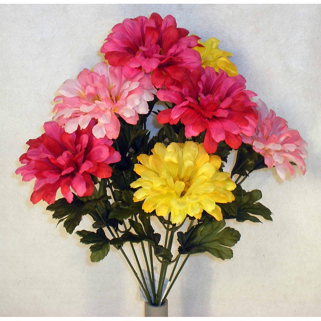 18.5" ZINNIA BUSH X10 18 HP/PNK/YL