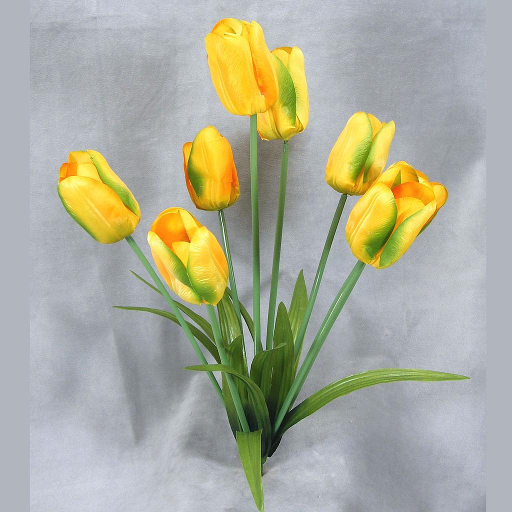 20" TULIP BUSH X8 YELLOW/ORG (SATIN)