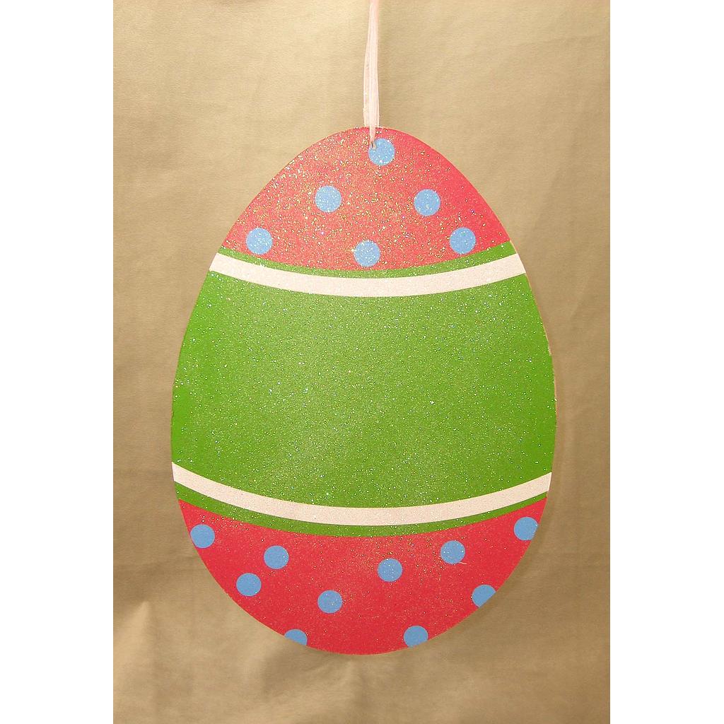 DISPLAY EASTER EGG 11.5&quot;x8.75&quot;  PINK/GREEN