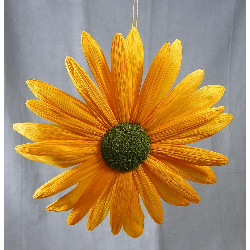 DISPLAY HANGING DAISY 16"  GOLDEN YELLOW