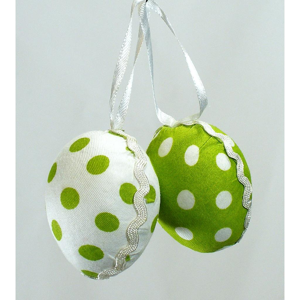 2" EASTER EGG HANGING DOT GREEN (6/BAG)
