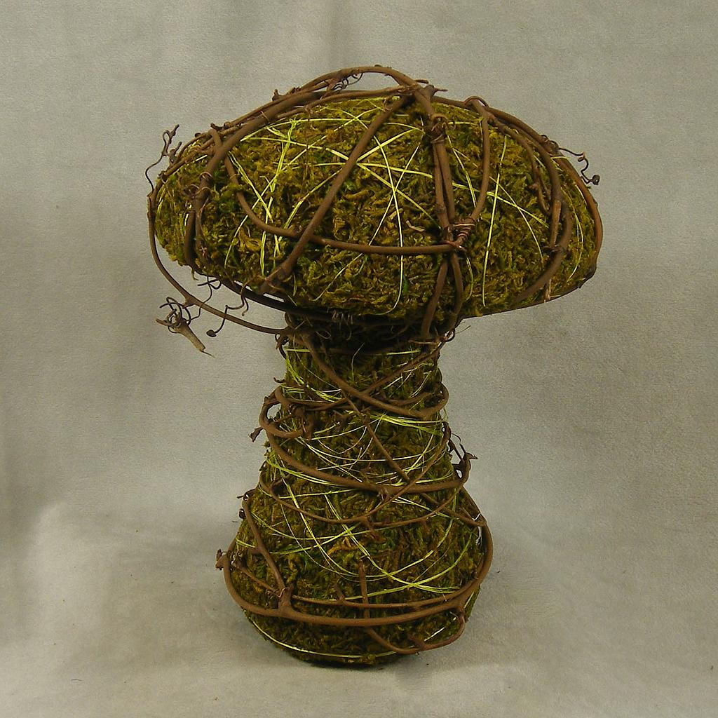 MUSHROOM 8.5" X 6" MOSS/TWIG