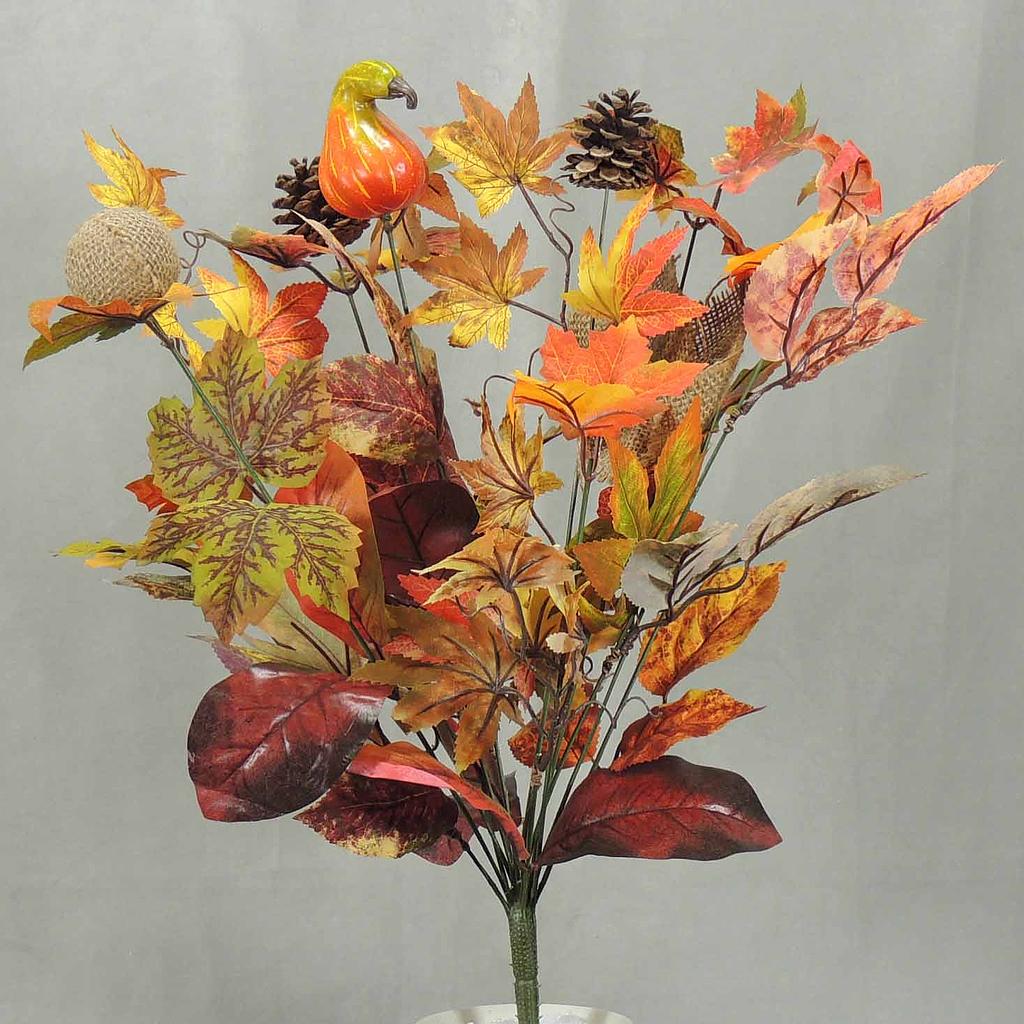 [SEF4069] MAPLE/PUMPKIN/BURLAP BALL BUSH X14