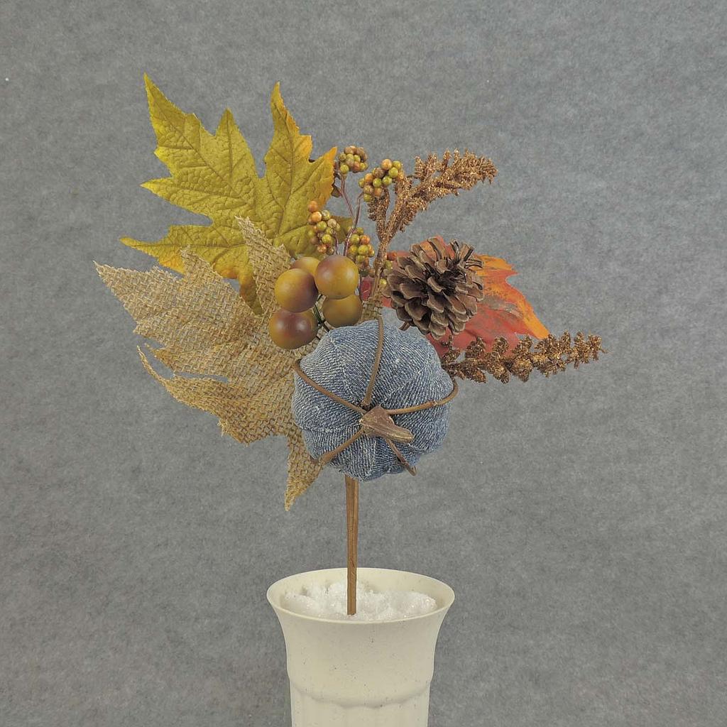 [SEF5036] 14" PUMPKIN/LEAF/BERRY SPRAY