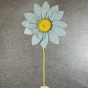 FLOWER STEM FABRIC 22"D/50"H  BLUE