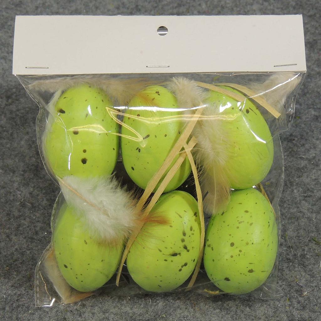 [SJ5017-GRN] 2.5" EGGS (6 PER BAG) GREEN