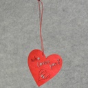 HEART 4&quot; HANGING RED (12/BAG)
