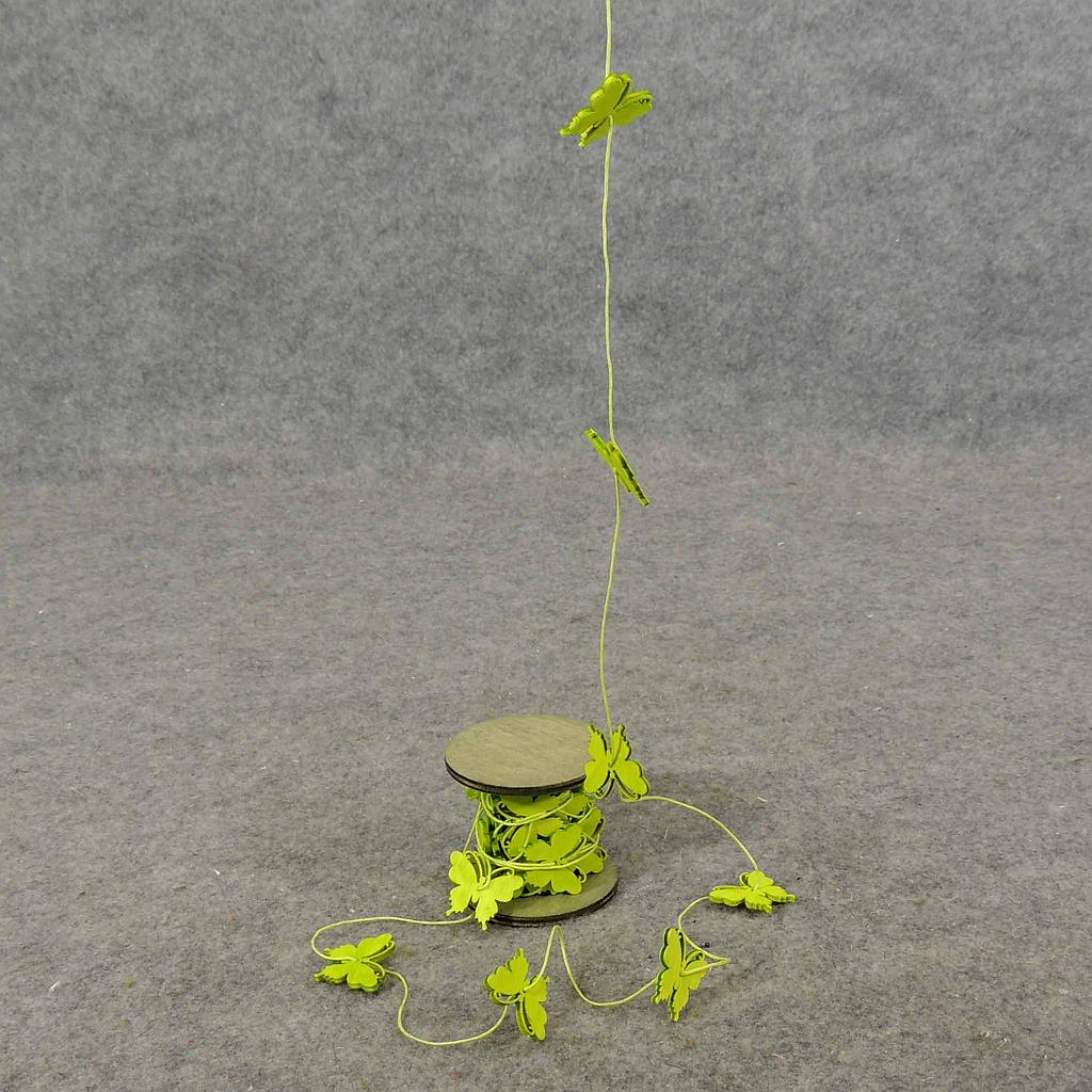 BUTTERFLY 1.15" 24/GARLAND 8'  GREEN
