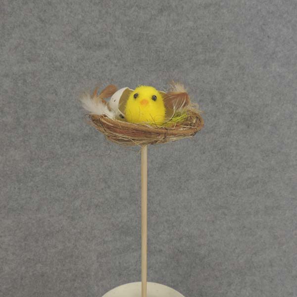 NEST 3" w/CHICK&EGGS 14"OAL 12" PICK