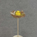 NEST 3" w/CHICK&EGGS 14"OAL 12" PICK