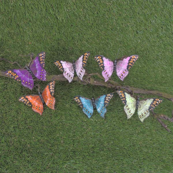 BUTTERFLY 5" FEATHER 6-ASST(24/BOX)
