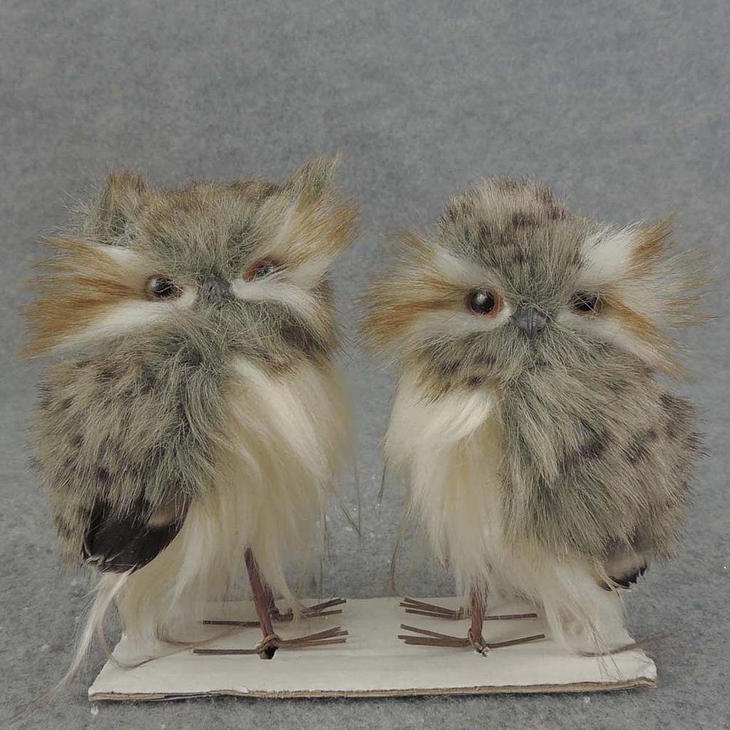[SJF5034] 5" OWL PAIR BROWN
