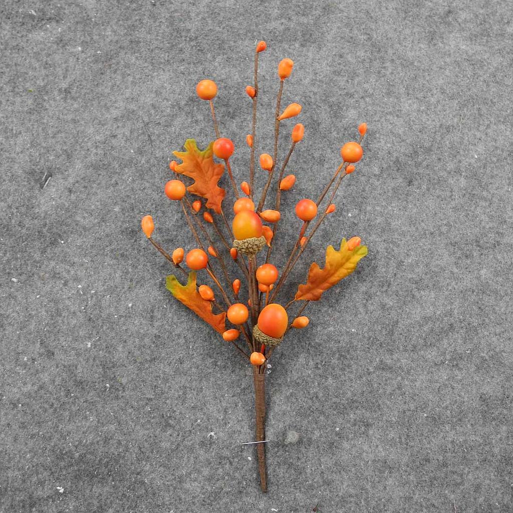 10" BERRY/ACORN/OAK LEAF PICK (6/BAG) ORANGE