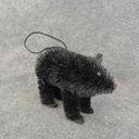BEAR 5.5" x 4" W/HANGER BLACK NAT. MATERIAL