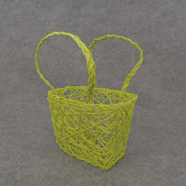 BASKET PAPER 7x5x4" LARGE  GREEN