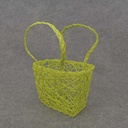 BASKET PAPER 7x5x4" LARGE  GREEN