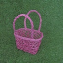 BASKET PAPER 7x5x4" LARGE  HOT PINK