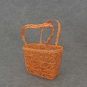 BASKET PAPER 7x5x4" LARGE  ORANGE