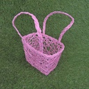 BASKET PAPER 7x5x4" LARGE  PINK