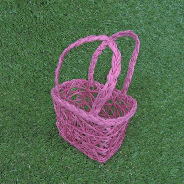 BASKET PAPER 6x4.5x3" MEDIUM  HOT PINK