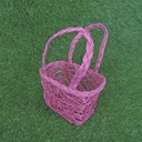 BASKET PAPER 6x4.5x3" MEDIUM  HOT PINK