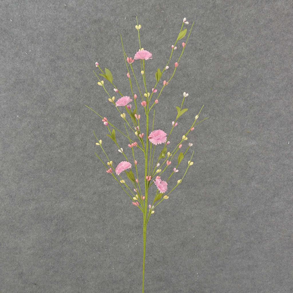28" FLOWERING PIP BERRY SPRAY  LIGHT PINK
