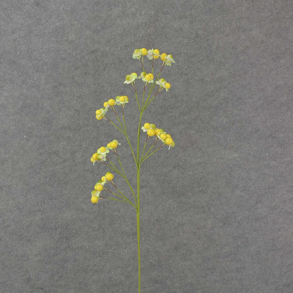 28" FLOWERING H/W BERRY SPRAY  YELLOW/GREEN