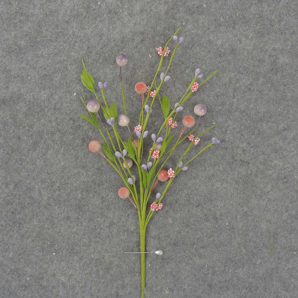 11" ASSORTED BERRY PICK (6/BAG)  PINK/LAVENDER