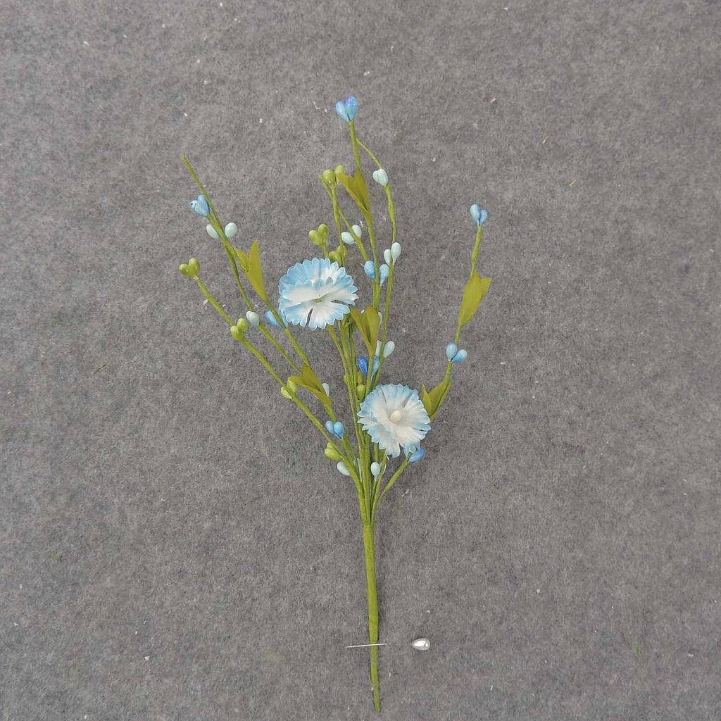 10" FLOWER/PIP BERRY PICK (6 PER BAG) BLUE/GREEN