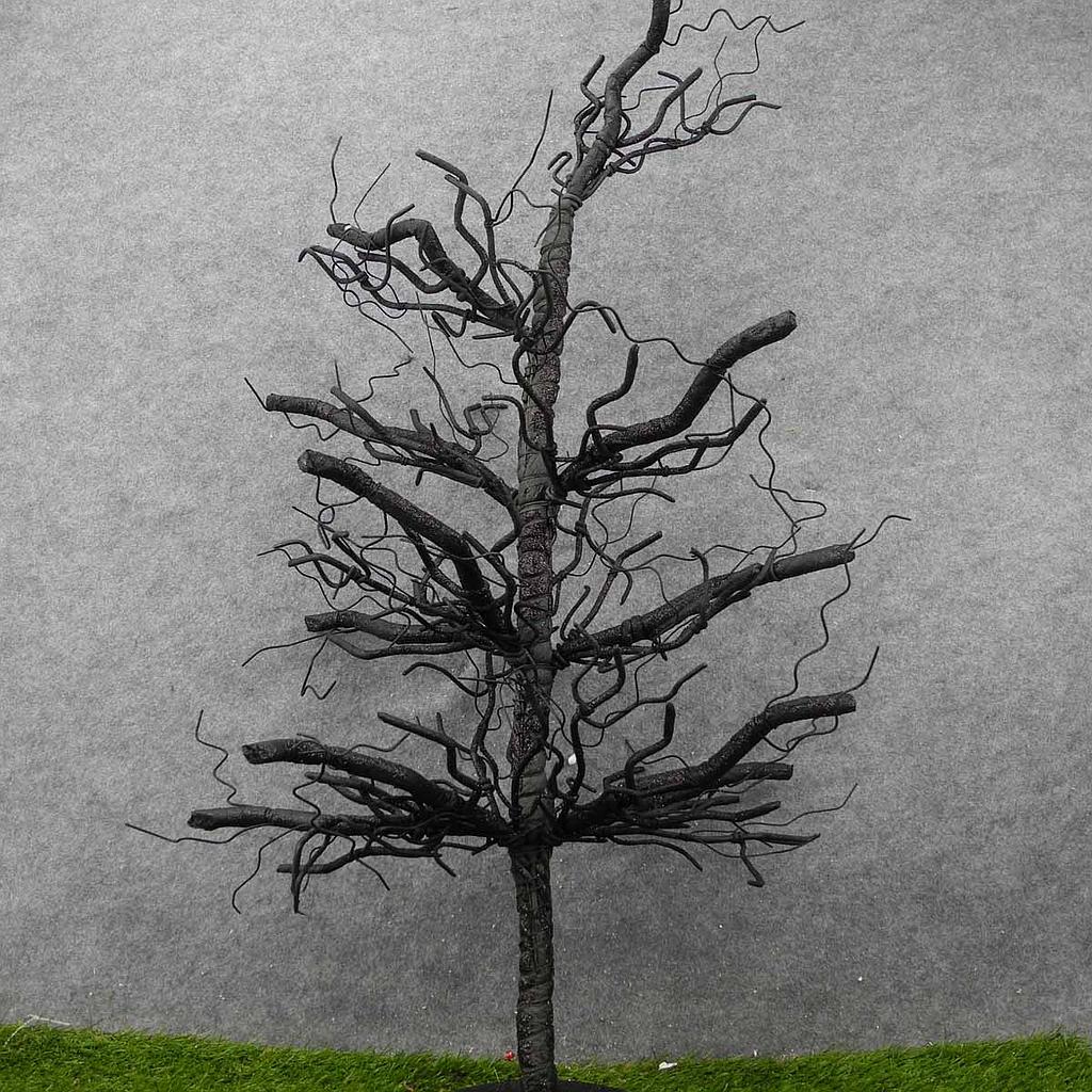 43" TREE BLACK TWIG/GLITTER
