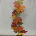 GARLAND BURLAP MAPLE LEAVES 58"  FALL