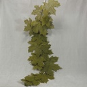 58" GARLAND BURLAP MAPLE LEAVES GREEN
