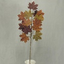 28" BURLAP MAPLE LEAVES SPRAY