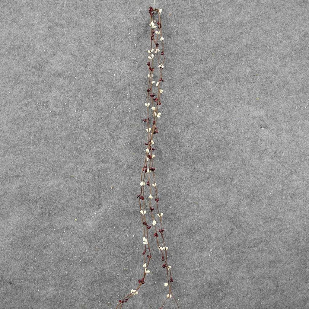PIP BERRY GARLAND 9'  CREAM/BURGUNDY