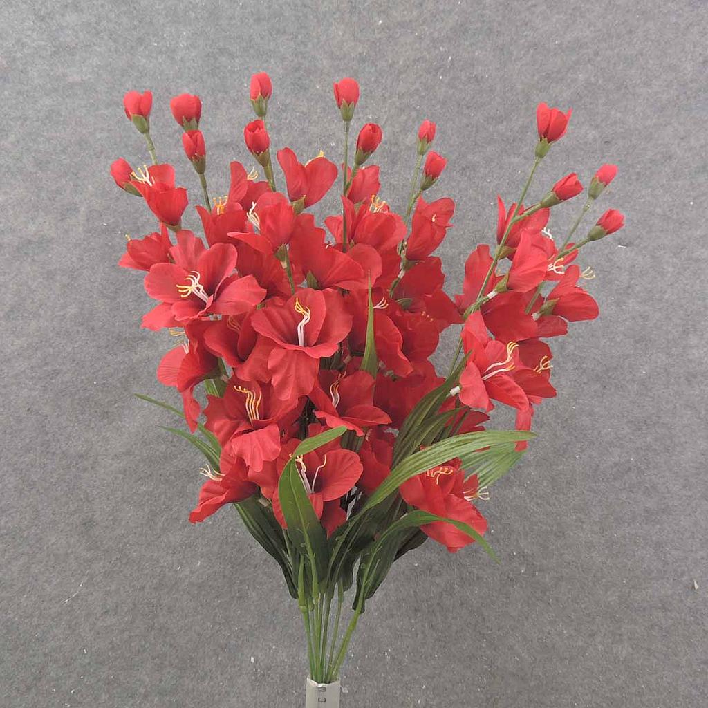 [SN9002-RED] 25" GLADIOLUS BUSH RED X10