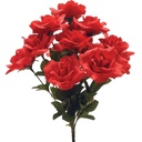 16.5" ROSE BUSH OPEN X 14  RED