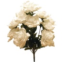 16.5" ROSE BUSH OPEN X 14  WHITE