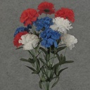 20" CARNATION BUSH X 14 RED/WH/BLUE
