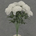 20" CARNATION BUSH X 14    WHITE