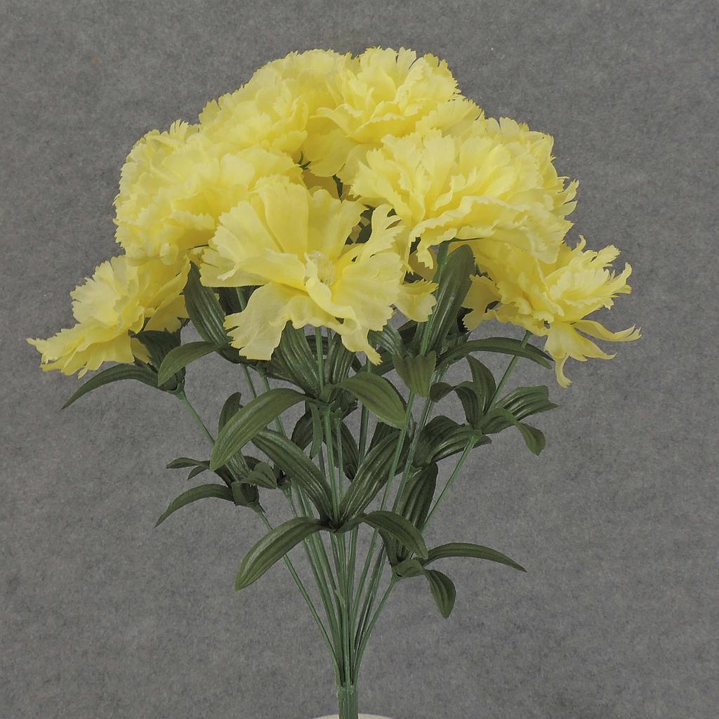 [SP63-YEL] 20" CARNATION BUSH X 14   YELLOW