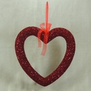 15.3" HEART DISPLAY GLITTER FOAM RED X 15.3"