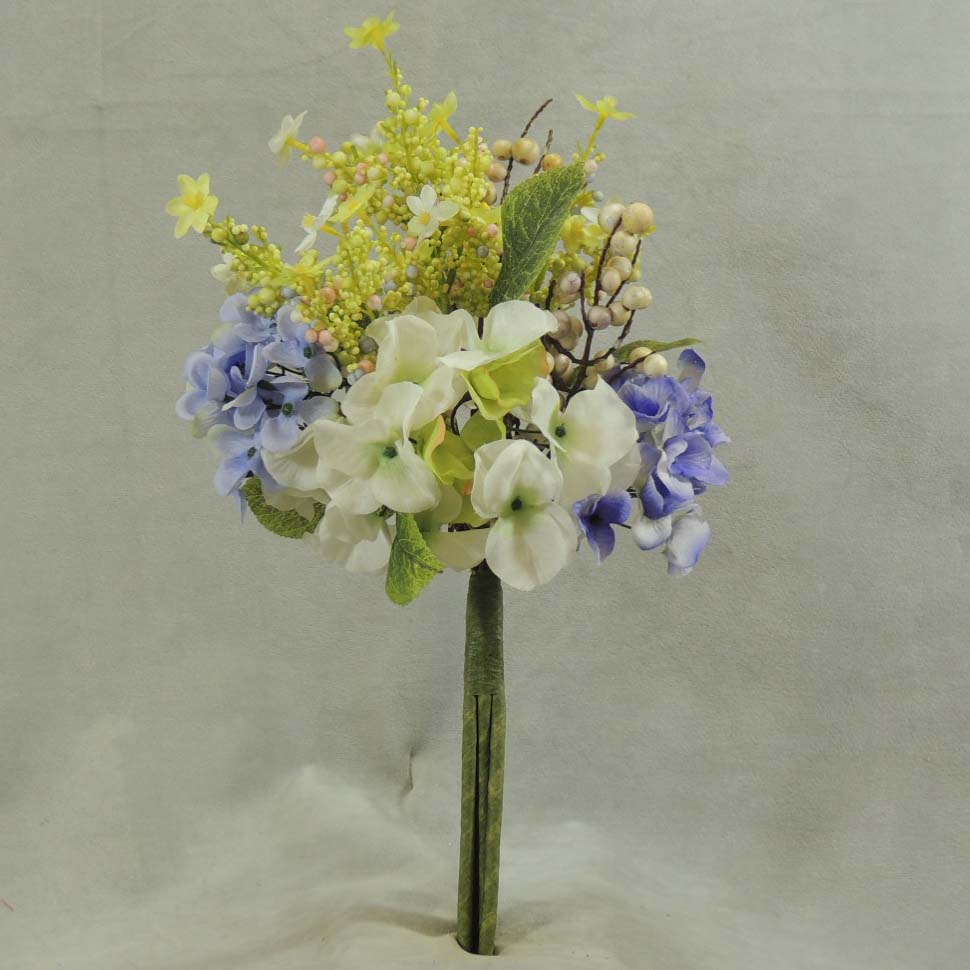16" PHILOX/HYDRANGEA/LVS BOQUET CREAM/PINK/GREEN