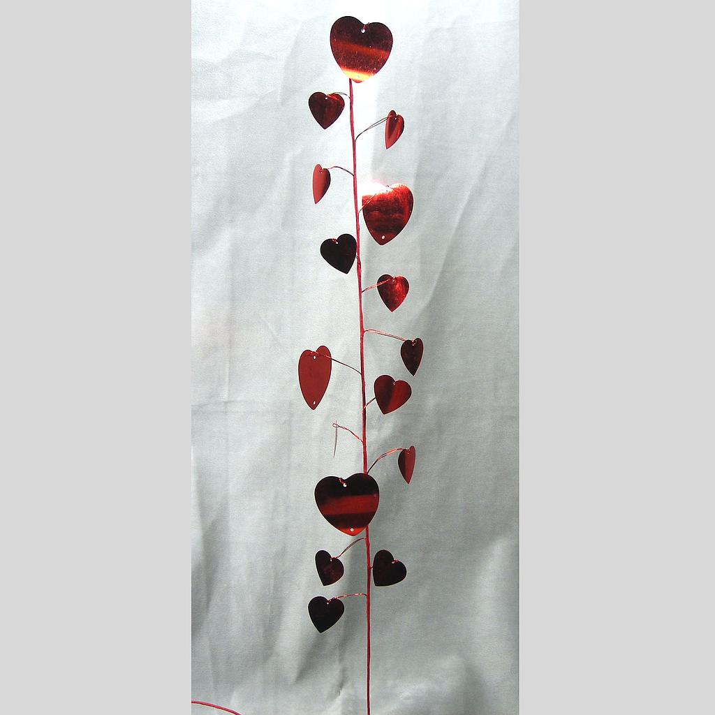 HEART SPRAY X6 RED 43&quot;OAL