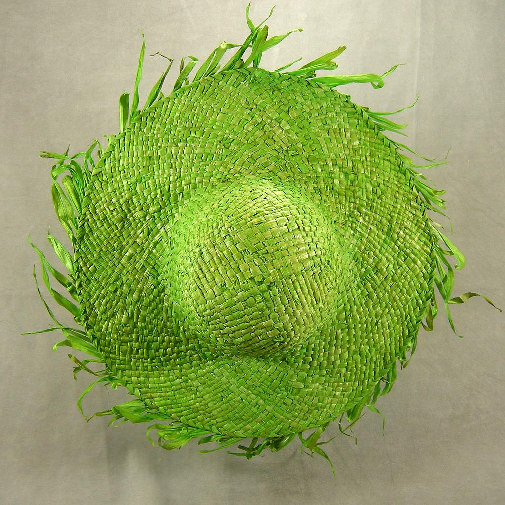 HAT GARDEN STRAW     GREEN